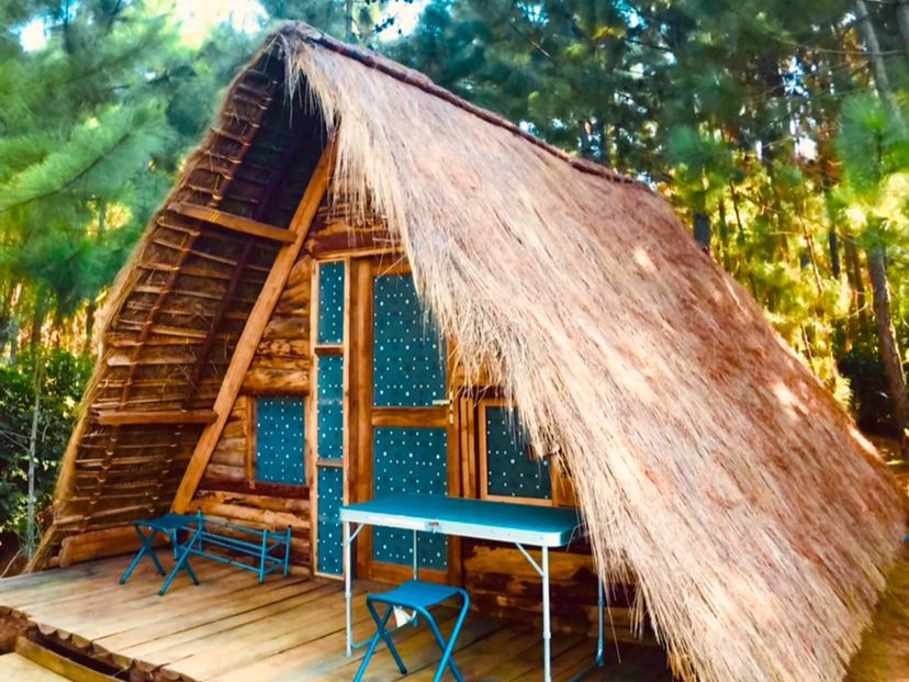 A-frame glamping hut at Kyenwa Homestay in Kagera